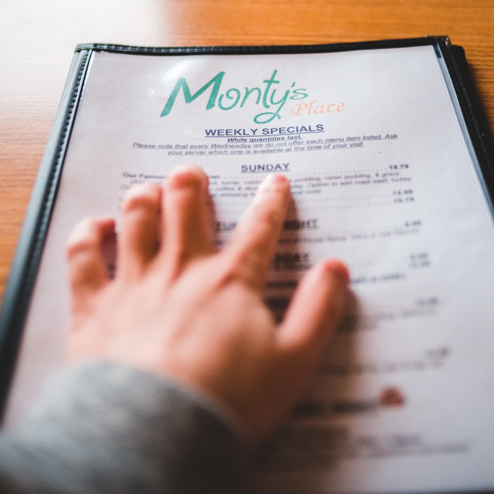 I choose something I know will be delicious.